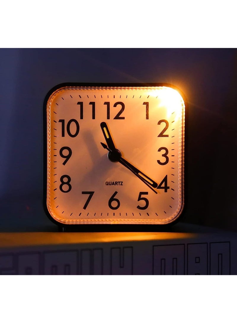 ChicAbode Silent Alarm Clocks Bedside, Battery Powered Non ticking Bedside Clock, with Luminous Pointer, Large Display Snooze, for Heavy Sleepers, Kids, Travel, Bedroom, Office, Easy to Read - Image 5